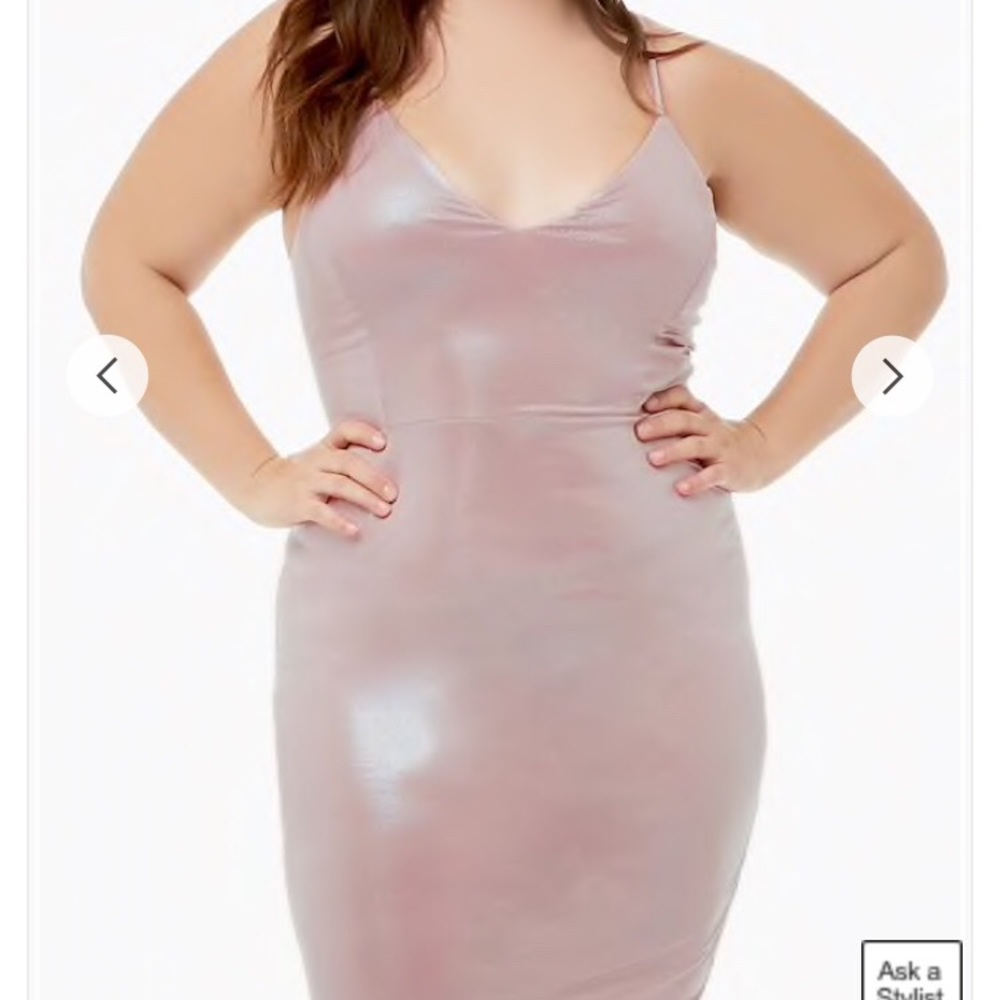 Iridescent fitted plus size dress
